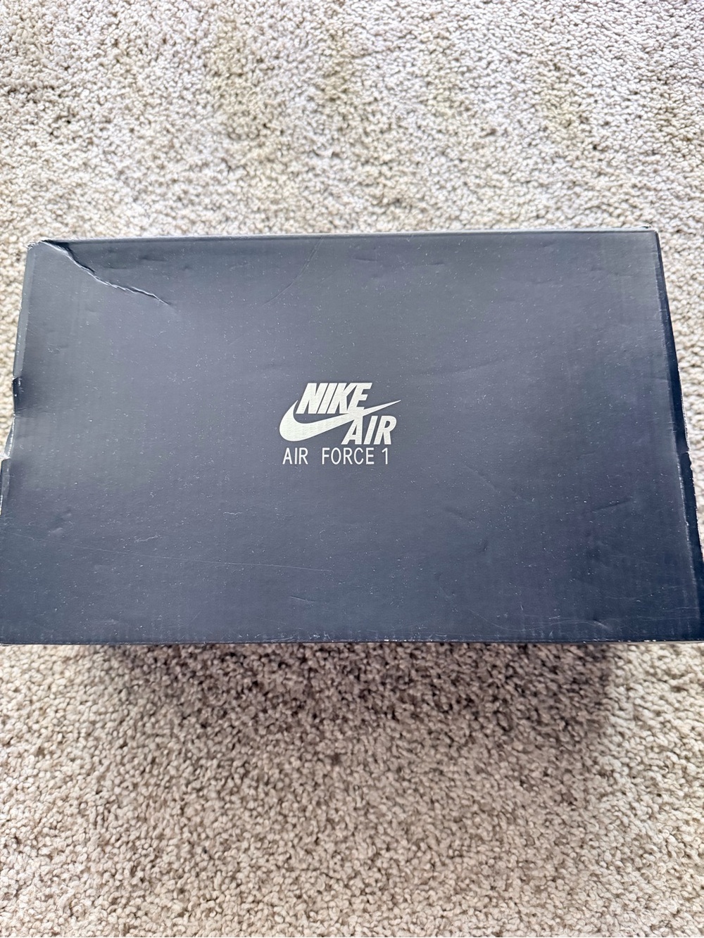 Nike Black Shoe Box with White Label - W AF1 SAGE LOW